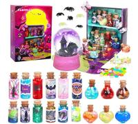 FAMOPLAY Potion Kit for Kids, Magic Mix Kit 18 Bottles, Witch Potion Making Kit, Magic Crystal Castlel, Halloween Decorations Birthday Gifts Toys for Boys and Girls Age 6 7 8 9 10+