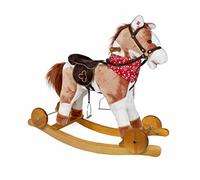 Famosa Softies 760013062 Rocker Horse with Wheels and Sound, Multicoloured, 65 x 30 x 72 cm