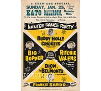 Famous 1959 Winter Dance Party Tour Poster 11 X 17 - Buddy Holly + Ritchie Valens + Big Bopper - Rare Print