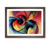 Famous Abstract Fractals Framed Print | A2 Walnut Framed Wall Art | Ready to Hang | Abstract Fantasy Picture | Living Room Bedroom Lounge Office