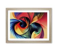 Famous Abstract Fractals Framed Print | A4 Oak Framed Wall Art | Ready to Hang | Abstract Fantasy Picture | Living Room Bedroom Lounge Office