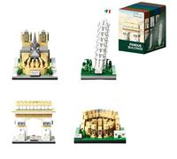 Famous Architecture Building Set, 4 in 1 World Landmark Building Kit | Architecture Bricks Kit for Adults with Notre-Dame de Paris, Leaning Tower of Pisa, L'Arc de Triomphe and Colosseum, 867 PCS