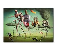 Famous Artwork Big Painting "The American Dream" By Salvador Dali Canvas Posters Reproduction Abstract Wall Art Pictures 30x72cm Unframed