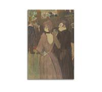 Famous Artwork Poster La Goulue And Her Sister by Henri De Toulouse Lautrec Canvas And Wall Art Picture Print Modern Family Bedroom Decors 12x18inch(30x45cm)