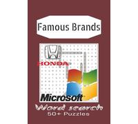 Famous Brands or Logo Word Search Book: Word Searches with Easy to Read Print about Famous Brands, Logos, Lifestyle and More | 6x9 inches, 110 pages ... for fun on Vacations, Holiday and Free T