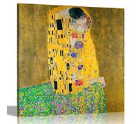 Famous Canvas Prints The Kiss by Gustav Klimt Oil Painting Reproduction Modern Hanging Framed Wall Art 86 x 86 cm (34 x 34 inches)