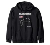 Famous Circuit outline Willow Springs track race car racing Zip Hoodie