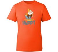 Famous Fairy Tale Seven 7 Dwarfs T-Shirt, Moody Dwarfs Funny Bashful Dopey Colourful Cartoon Character Tee Tops(Orange, 3XL)