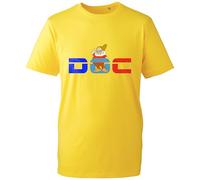 Famous Fairy Tale Seven 7 Dwarfs T-Shirt, Moody Dwarfs Funny Bashful Dopey Colourful Cartoon Character Tee Tops(Yellow, S)