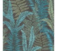 Famous Garden Fern Textured Wallpaper AS Creation Mid Blue One Size