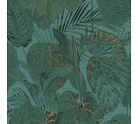 Famous Garden Tropical Leaves Textured Wallpaper AS Creation Bright Green One Size