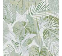 Famous Garden Tropical Leaves Textured Wallpaper AS Creation Light Green One Size