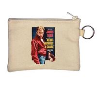 Famous Guy Rebel Actor Star Movie Poster Key Chain Coin Purse Beige