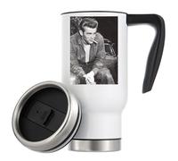 Famous Guy Rebel Actor Star Movie Poster Vacuum Insulated Thermal Travel Coffee Mug 480ml White
