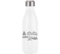 Famous Historic German Landmarks Sketches Vacuum Insulated Thermal Water Bottle White