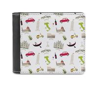 Famous Italian Landmarks Slim Bifold Wallet Minimalist Wallets Pouch with Card Slots for Men Women