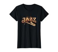 Famous Jazz Orchestra We Gonna Blow - Saxophone Value Graphic T-Shirt, Women, Black, L