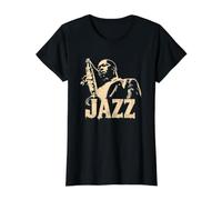 Famous Jazz Orchestra We Gonna Blow - Saxophone Value Graphic T-Shirt, Women, Black, S