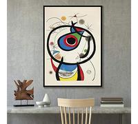 Famous Joan Miro Prints-Joan Miro Paintings Print on Canvas-Modern Artwork Joan Miro Posters-Abstract Canvas Wall Art Pictures for Living Room Decor(Galathee,1976) 70x100cm(28x40in) frameless