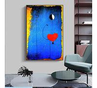 Famous Joan Miro Prints-Joan Miro Paintings Print on Canvas-Modern Artwork Joan Miro Posters-Abstract Canvas Wall Art Pictures for Living Room Decor(Dancer Heart Love) 70x100cm(28x40in) frameless