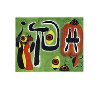 Famous Joan Miro Prints-Joan Miro Paintings Print on Canvas-Modern Artwork Posters-Abstract Canvas Wall Art Pictures for Wall Decor(The Red Sun Gnaws at the Spider)70x90cm(28x36in)frameless