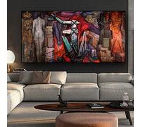 Famous Jorge Gonzalez Camarena mural Liberacion Painting Wall Art Poster And Prints Pictures for Living Room Decoration 39x86cm(15x34in) With Frame