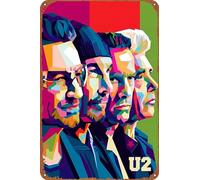 Famous Legendary Music U2 Plaque Poster Metal Tin Sign 8" x 12" Vintage Retro Wall Decor