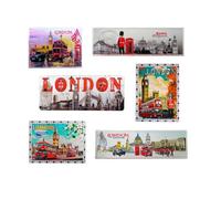 Famous London Icons Acrylic Fridge Magnets Set of 6 pieces