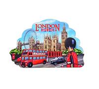 Famous London Icons Pictures Design Wooden Fridge Magnet