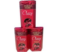 Famous Names Cherry Liqueur Chocolates, 175g Liqueurs Soaked Cherries Covered in Rich Dark Chocolate Gift Box - Pack Of 3