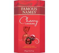 Famous Names Cherry Liqueurs 175g - Premium Liqueur Soaked Cherries Covered in Rich Dark Chocolate. Gift - Share - Thank you - Christmas - Vegetarian
