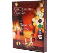 Famous Names Chocolate Liqueurs Advent Calendar Signature Collection Dark Chocolate Liquor Filled Advent Calendar Men Women Adults Chocolates Liqueurs Gift