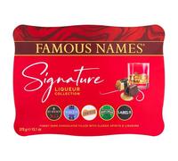 Famous Names Signature Collection Gift Tin 370g - Rich Dark Chocolate filled with famous liqueurs and Spirits - Indulgent Gift, Present, Gifting Tin, Thank you, Christmas