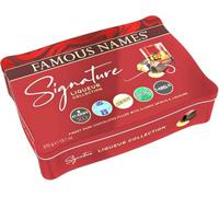 Famous Names Signature Collection Gift Tin 370g | Rich Dark Chocolate filled with famous liqueurs and Spirits | Indulgent Gift | Luxury Chocolate Liqueur Assortment for Womens or Mens Gifts