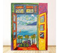 Famous Painter Matisse Landscape Painting Sight Outside the Window Wall Art Canvas Posters and Prints for Home Decor 80x120cm frameless