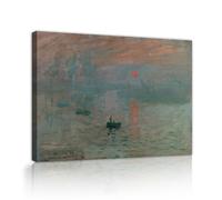 Famous Painting Prints on Canvas the Impression, Sunrise Canvas Wall Art Picture for Home Office Study Dining Room Bedroom Cafe 50x70cm Innerframe