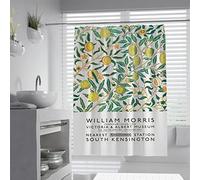 Famous Painting Shower Curtain Set Oil Painting Art Classic Retro William Morris Gallery Flower Painting Plant Picture Bathtub Decoration with Hooks 90x180cm