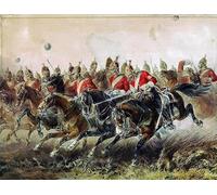 Famous Painting Wall Art Canvas Picture, Wall The Charge Of The Light Brigade During The Battle Of Balaclava Pictures For Home Decor 50x70 Cm