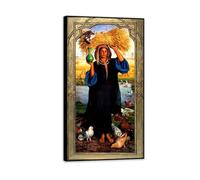 Famous Painting William Holman Hunt Poster Wall Art Afterglow in Egypt Print on Canvas Gift Living Room Prints Bedroom Decor Artworks110x60cm(43x24in) Black Framed