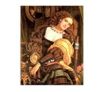 Famous Painting William Holman Hunt Poster Wall Art Il Dolce Far Niente Print on Canvas Gift Living Room Prints Bedroom Decor Artworks40x30cm(16x12in) Frameless