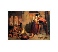 Famous Painting William Holman Hunt Poster Wall Art The Eve of St. Agnes Print on Canvas Gift Living Room Prints Bedroom Decor Artworks55x40cm(22x16in) poster