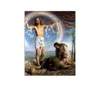 Famous Painting William Holman Hunt Poster Wall Art The Risen Christ with the Two Marys Print on Canvas Gift Living Room Prints Bedroom Decor Artworks40x30cm(16x12in) Frameless