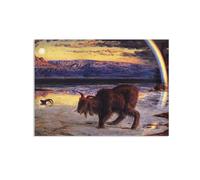Famous Painting William Holman Hunt Poster Wall Art The Scapegoat Print on Canvas Gift Living Room Prints Bedroom Decor Artworks70x50cm(28x20in) poster