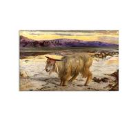 Famous Painting William Holman Hunt Poster Wall Art The Scapegoat Print on Canvas Gift Living Room Prints Bedroom Decor Artworks110x70cm(43x28in) poster