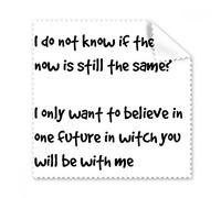 Famous Poetry Quote Future With You Glasses Cloth Cleaning Cloth Gift Phone Screen Cleaner 5pcs