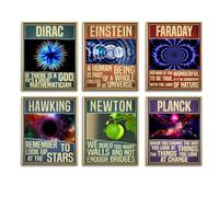Famous Scientists Motivational Wall Art for Classroom Must Have Decor,Celebrity Inspirational Posters & Prints for School Office Classroom Bulletin Board Playroom Decor
