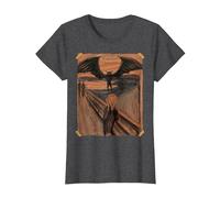 Famous Scream Art Moth Man Creature Halloween Cryptid T-Shirt, Women, Dark Heather Grey, 3X-Large