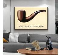 Famous This Is Not A Pipe Canvas Painting Posters and Prints Wall Art Pictures for Living Room Home Decor 80x140cm Frameless