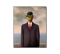 Famous Wall Art Canvas Painting Sons of A Man By Rene Magritte Retro Posters and Prints for Living Room Home Decoration 40x65cm(16x26in) No Frame