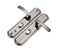 FAMoUsGoods Elegant Handle 1set Aluminium Alloy Door Handle Thickened Panel Door Lock Universal Hotel Bathroom Bedroom Door Household Hardware Pull Handles (Color : Right -double switch)